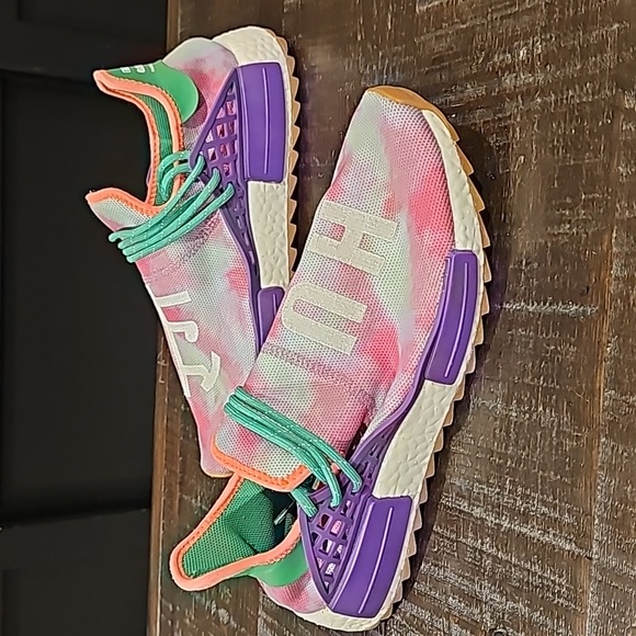 Adidas Human Race NMD Shoes Mens 11 Pharrell Holi Festival Chalk Coral 2018 - Picture 1 of 15